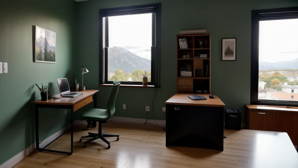 Escritorio de cultura de agencia junto a la ventana al atardecer en Bucaramanga, escenario habitual de estas conversaciones de mentoría