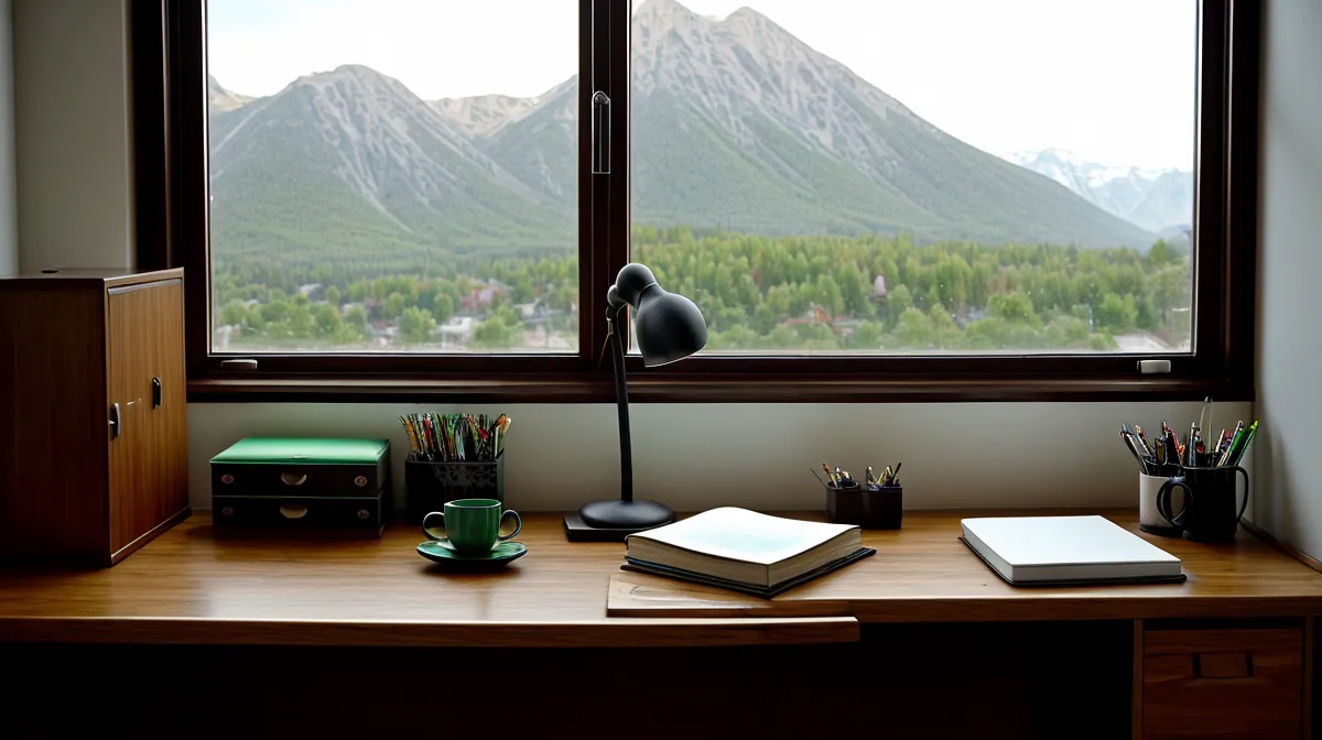 Habilidades blandas en agencias digitales: cuaderno de mentoría accidental sobre una mesa de café en Bucaramanga